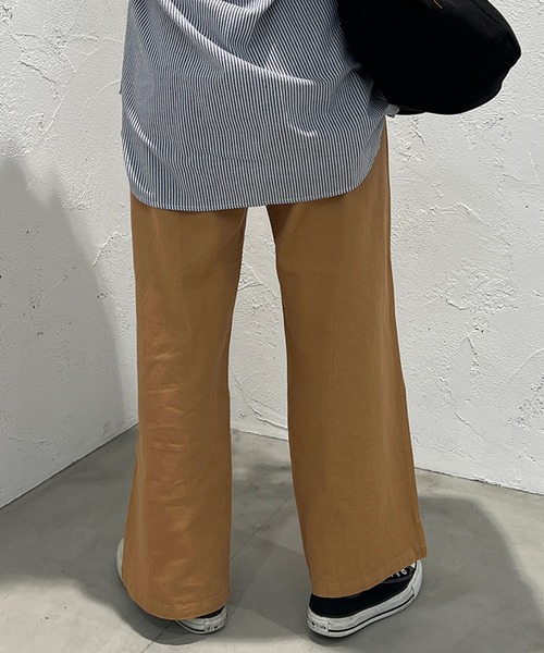 kutir(クティール)の「ハイウエストチノワイドパンツ(チノパンツ・レディース・カーキ/ブラック/ベージュ/ブラウン・MEDIUM/LARGE/SMALL)」の14枚目の写真