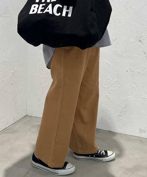 kutir(クティール)の「ハイウエストチノワイドパンツ(チノパンツ・レディース・カーキ/ブラック/ベージュ/ブラウン・MEDIUM/LARGE/SMALL)」の13枚目の写真