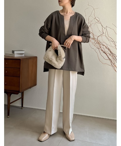 Re:EDIT（リエディ）の「[2023A/W COLLECTION]フェイクファーハンドバッグ（ハンドバッグ・レディース・ブラック/ベージュ/グリーン/モカ・FREE）」の21枚目の写真