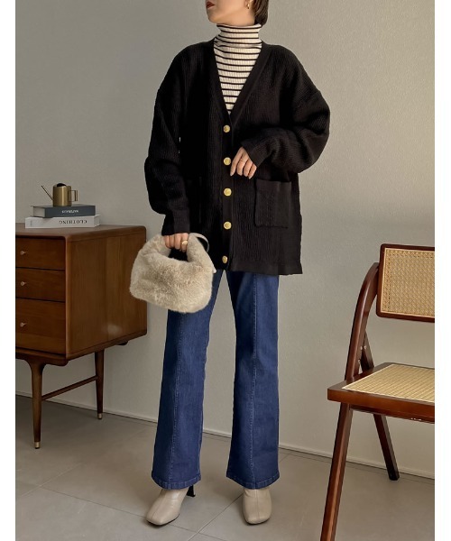 Re:EDIT（リエディ）の「[2023A/W COLLECTION]フェイクファーハンドバッグ（ハンドバッグ・レディース・ブラック/ベージュ/グリーン/モカ・FREE）」の14枚目の写真