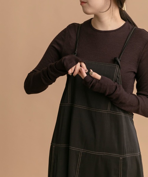 LAATO（ラート）の「WOOL LONG T-SHIRTS（Tシャツ/カットソー・レディース・グレー系その他/ブラウン・FREE）」の22枚目の写真