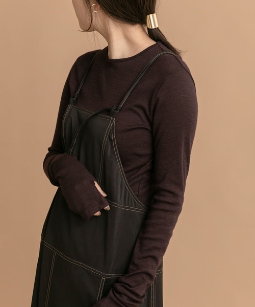 LAATO（ラート）の「WOOL LONG T-SHIRTS（Tシャツ/カットソー・レディース・グレー系その他/ブラウン・FREE）」の21枚目の写真