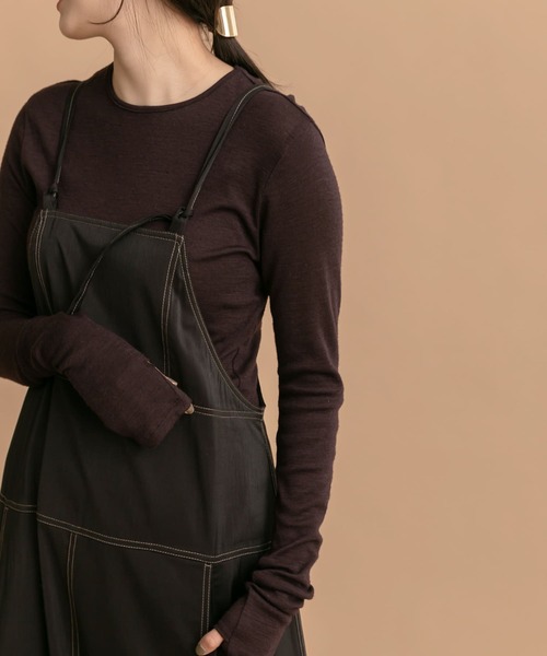 LAATO（ラート）の「WOOL LONG T-SHIRTS（Tシャツ/カットソー・レディース・グレー系その他/ブラウン・FREE）」の20枚目の写真