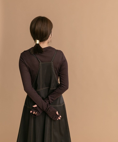 LAATO（ラート）の「WOOL LONG T-SHIRTS（Tシャツ/カットソー・レディース・グレー系その他/ブラウン・FREE）」の19枚目の写真