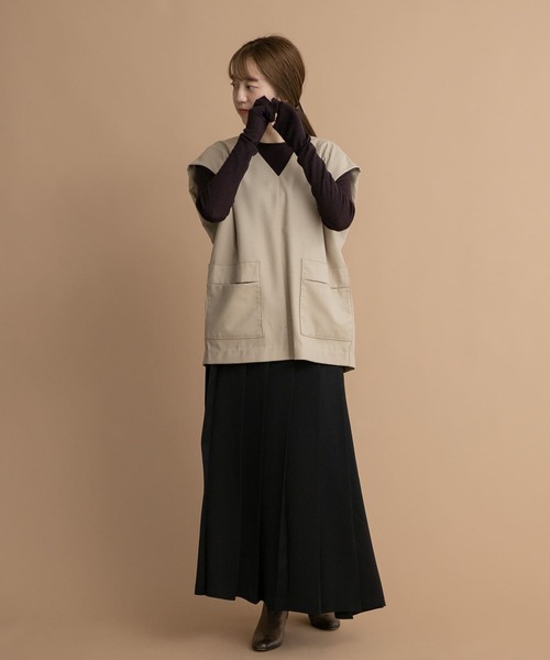 LAATO（ラート）の「WOOL LONG T-SHIRTS（Tシャツ/カットソー・レディース・グレー系その他/ブラウン・FREE）」の14枚目の写真