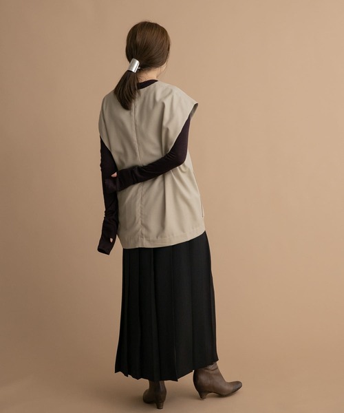 LAATO（ラート）の「WOOL LONG T-SHIRTS（Tシャツ/カットソー・レディース・グレー系その他/ブラウン・FREE）」の12枚目の写真