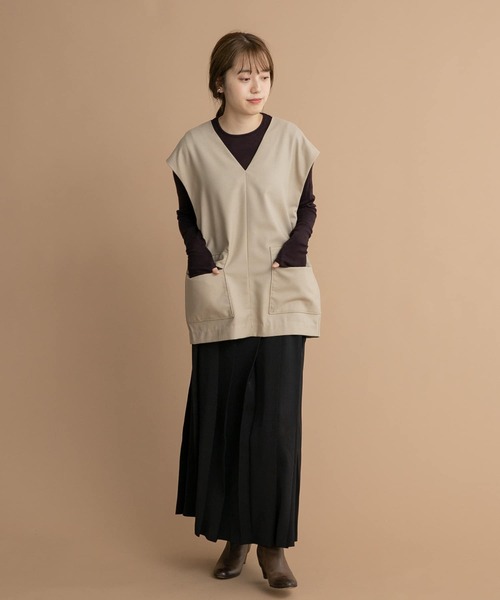 LAATO（ラート）の「WOOL LONG T-SHIRTS（Tシャツ/カットソー・レディース・グレー系その他/ブラウン・FREE）」の11枚目の写真