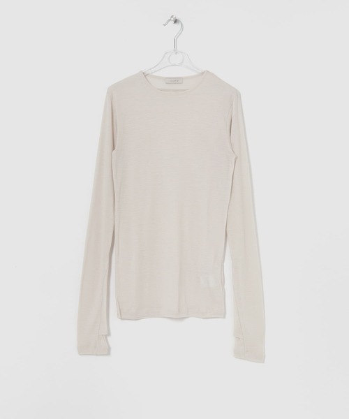 LAATO（ラート）の「WOOL LONG T-SHIRTS（Tシャツ/カットソー・レディース・グレー系その他/ブラウン・FREE）」の9枚目の写真