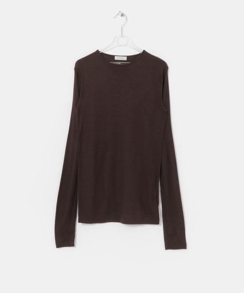 LAATO（ラート）の「WOOL LONG T-SHIRTS（Tシャツ/カットソー・レディース・グレー系その他/ブラウン・FREE）」の8枚目の写真