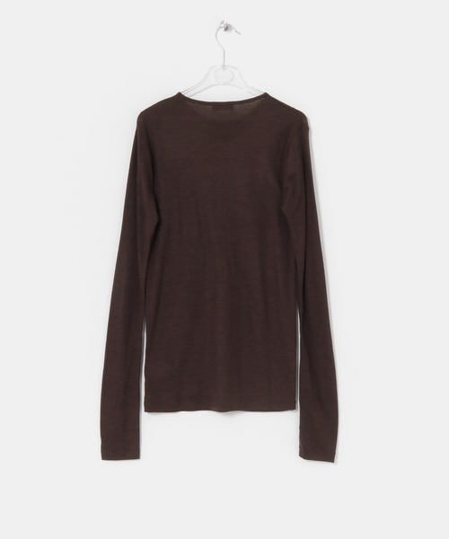 LAATO（ラート）の「WOOL LONG T-SHIRTS（Tシャツ/カットソー・レディース・グレー系その他/ブラウン・FREE）」の7枚目の写真
