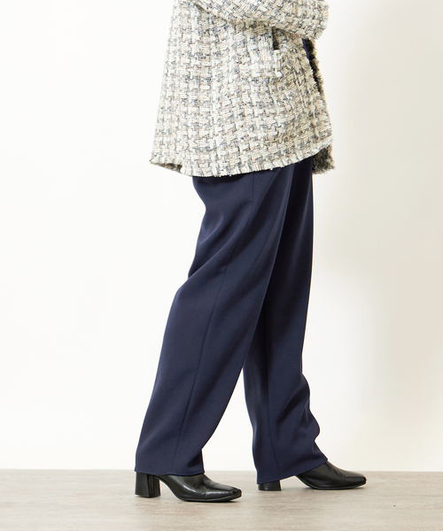 Simplicite(サンプリシテ)の「ニュアンスパンツ(スラックス・レディース・ネイビー/ブラウン/イエロー・SMALL/MEDIUM)」の10枚目の写真