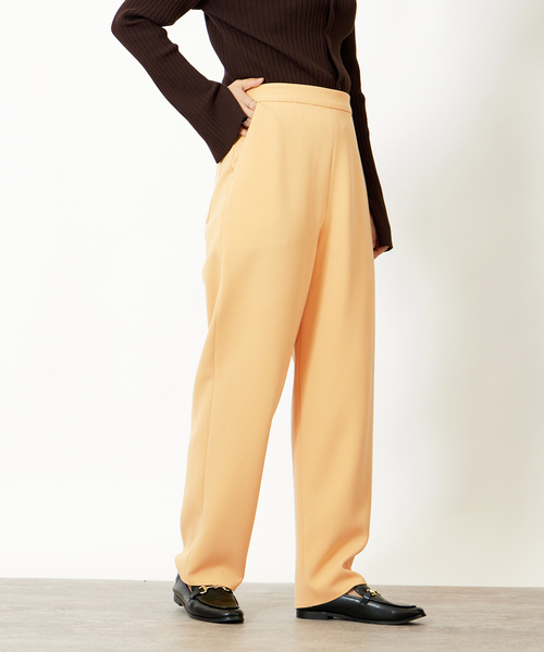 Simplicite(サンプリシテ)の「ニュアンスパンツ(スラックス・レディース・ネイビー/ブラウン/イエロー・SMALL/MEDIUM)」の12枚目の写真