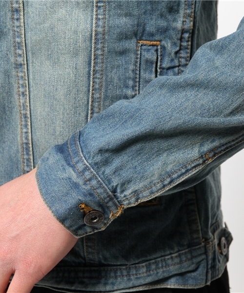 WEGO（ウィゴー）の「WEGO/デニムGジャン（デニムジャケット・メンズ・ホワイト/ブルー/ネイビー・LARGE/X-LARGE/MEDIUM）」の9枚目の写真