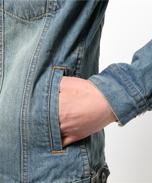 WEGO（ウィゴー）の「WEGO/デニムGジャン（デニムジャケット・メンズ・ホワイト/ブルー/ネイビー・LARGE/X-LARGE/MEDIUM）」の10枚目の写真