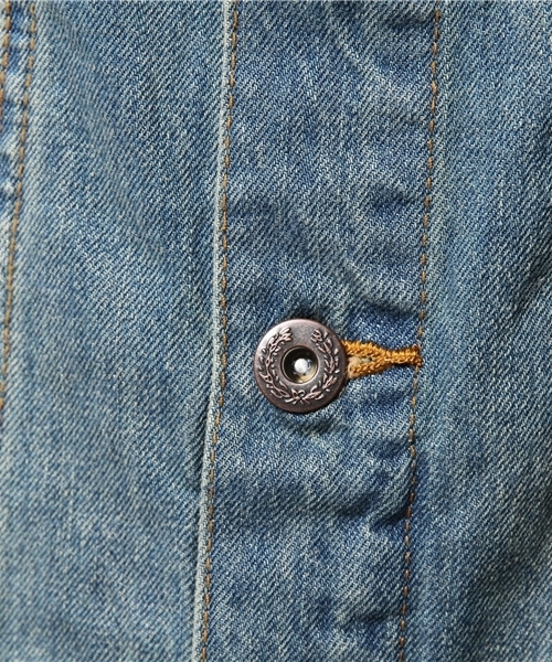 WEGO（ウィゴー）の「WEGO/デニムGジャン（デニムジャケット・メンズ・ホワイト/ブルー/ネイビー・LARGE/X-LARGE/MEDIUM）」の12枚目の写真