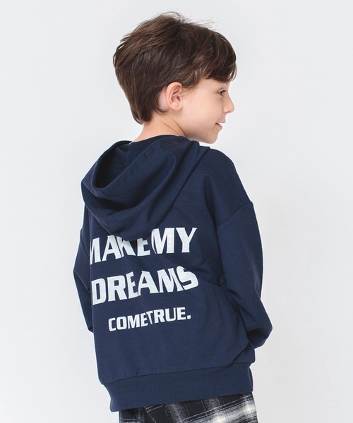 BRANSHES（ブランシェス）の「【バックプリント】ロゴフーデットパーカー（スウェット・キッズ・ネイビー/ブラック/アイボリー・130/110/140/150/160/120/100）」の18枚目の写真