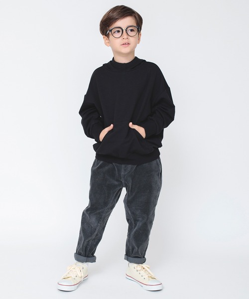 BRANSHES（ブランシェス）の「【バックプリント】ロゴフーデットパーカー（スウェット・キッズ・ネイビー/ブラック/アイボリー・130/110/140/150/160/120/100）」の9枚目の写真