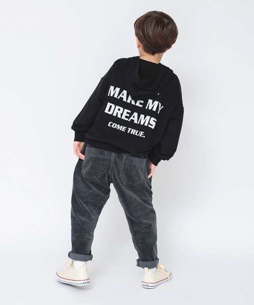 BRANSHES（ブランシェス）の「【バックプリント】ロゴフーデットパーカー（スウェット・キッズ・ネイビー/ブラック/アイボリー・130/110/140/150/160/120/100）」の12枚目の写真