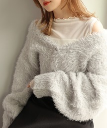 one after another NICE CLAUP | あざと可愛い。ふわふわショートフェザーカーディガン(カーディガン/ボレロ)