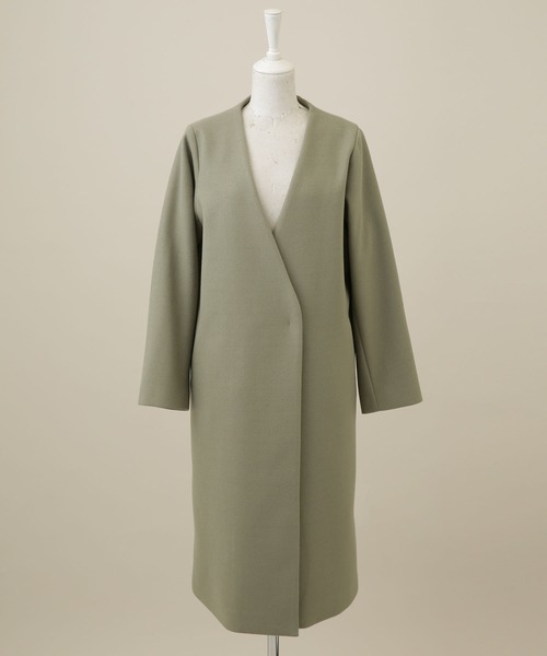 LB.04/Vネックノーカラーコート