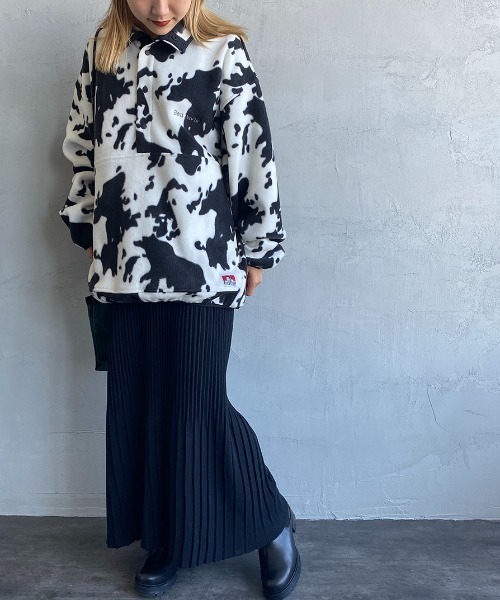 BEN DAVIS（ベンデイビス）の「[BEN DAVIS/ベンデイビス] ハーフスナップフリースプルオーバー（その他アウター・レディース・アニマル/イエロー/ターコイズブルー/ダークグリーン/グレー・M/XL/L）」の5枚目の写真