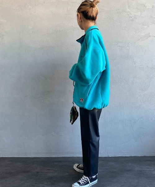 BEN DAVIS（ベンデイビス）の「[BEN DAVIS/ベンデイビス] ハーフスナップフリースプルオーバー（その他アウター・レディース・アニマル/イエロー/ターコイズブルー/ダークグリーン/グレー・M/XL/L）」の7枚目の写真