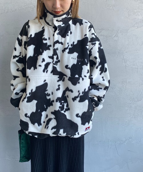 BEN DAVIS（ベンデイビス）の「[BEN DAVIS/ベンデイビス] ハーフスナップフリースプルオーバー（その他アウター・レディース・アニマル/イエロー/ターコイズブルー/ダークグリーン/グレー・M/XL/L）」の11枚目の写真