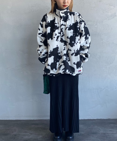 BEN DAVIS（ベンデイビス）の「[BEN DAVIS/ベンデイビス] ハーフスナップフリースプルオーバー（その他アウター・レディース・アニマル/イエロー/ターコイズブルー/ダークグリーン/グレー・M/XL/L）」の14枚目の写真