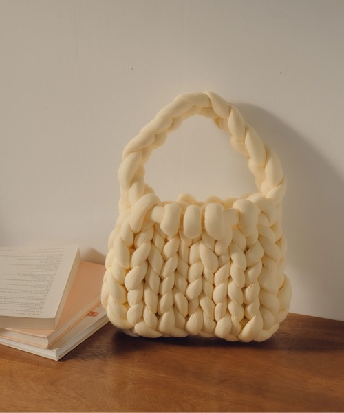 fupel（フぺル）の「マンドゥトートバッグ（トートバッグ・レディース・アイボリー/ブラック/ピンク・FREE）」の2枚目の写真