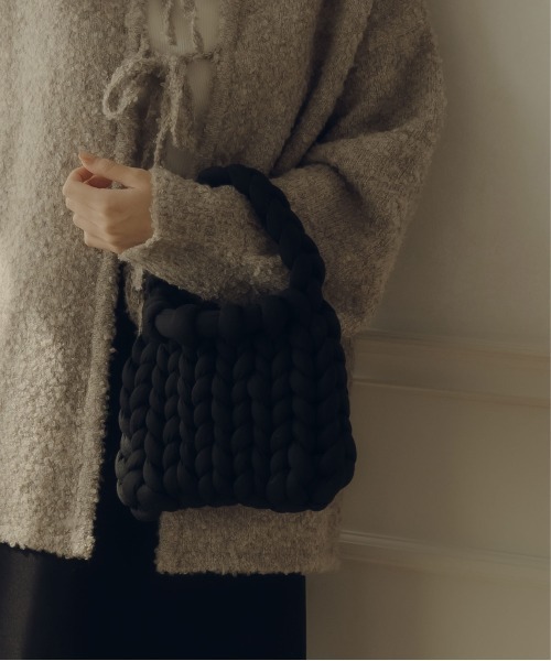 fupel（フぺル）の「マンドゥトートバッグ（トートバッグ・レディース・アイボリー/ブラック/ピンク・FREE）」の12枚目の写真