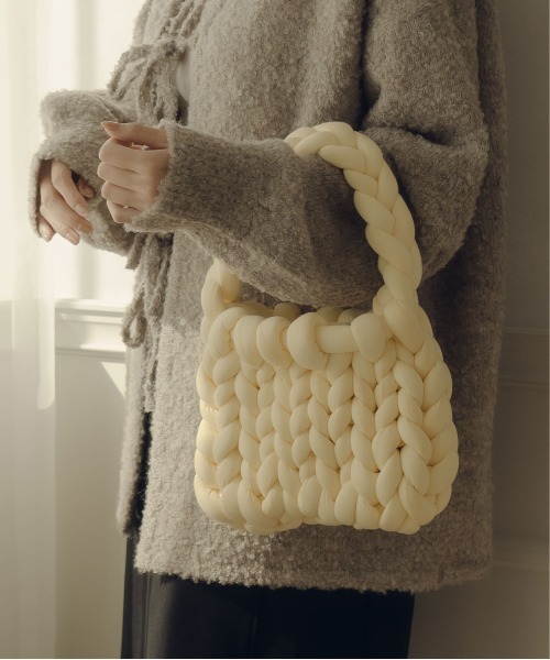 fupel（フぺル）の「マンドゥトートバッグ（トートバッグ・レディース・アイボリー/ブラック/ピンク・FREE）」の6枚目の写真