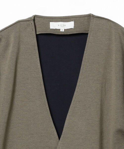 B:MING by BEAMS(ビーミングバイビームス)の「B:MING by BEAMS / ダブルフェイス ノーカラー イージー ジャケット(ノーカラージャケット・メンズ・ベージュ/ブラック・SMALL/MEDIUM/LARGE/X-LARGE)」の12枚目の写真
