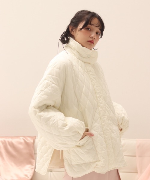 muguet（ミュゲ）の「side slit quilting jacket（ダウンジャケット 