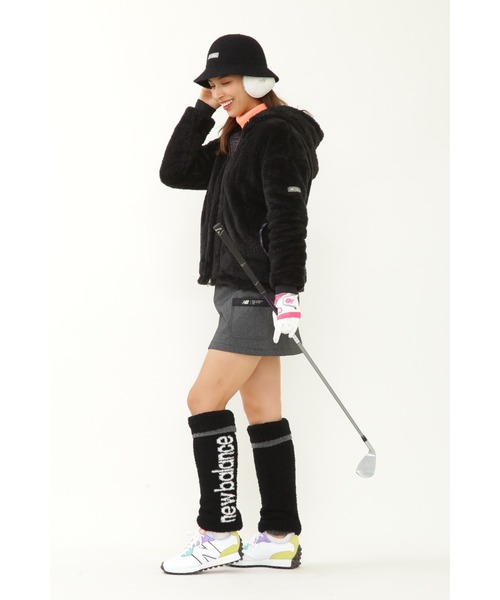 new balance golf】ボアフリース 防風総裏 フルジップ フーディー