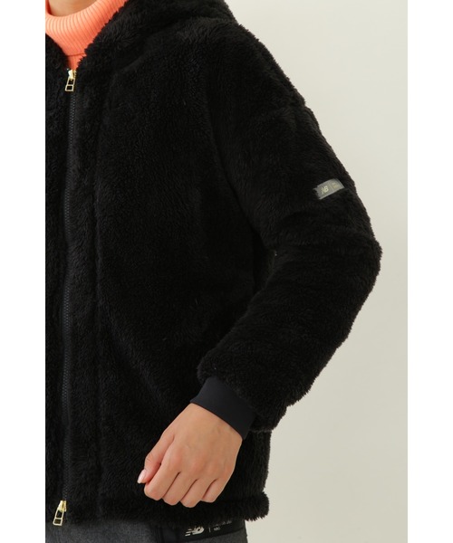 new balance golf】ボアフリース 防風総裏 フルジップ フーディー