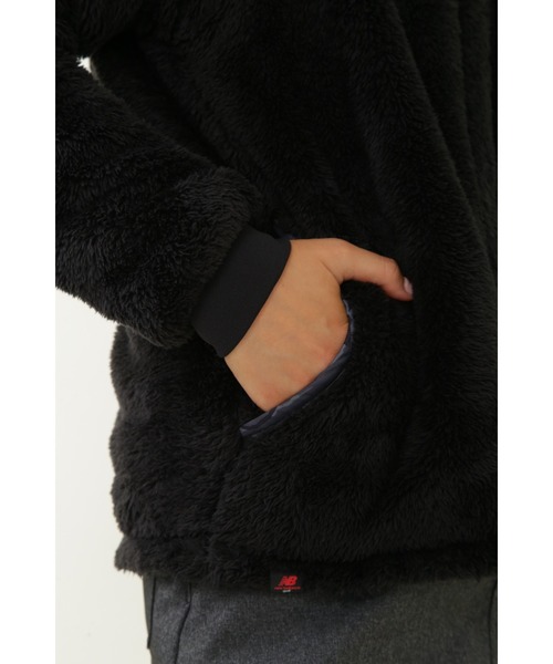 new balance golf】ボアフリース 防風総裏 フルジップ フーディー