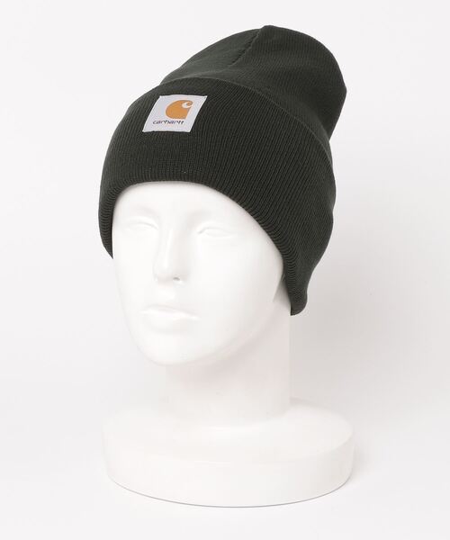 Carhartt WIP（カーハートダブリューアイピー）の「【Carhartt/カーハート】アクリル ワッチキャップ/WIP ACRYLIC WATCH HAT /ニット帽（ニットキャップ/ビーニー・メンズ・チャコールグレー/ダークグリーン/ブラック/ネイビー/ブラウン・FREE）」の10枚目の写真