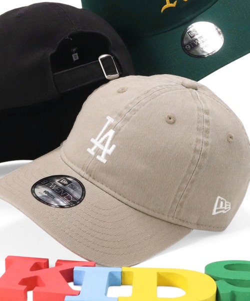 NEW ERA(ニューエラ)の「ニューエラキッズ キャップ Youth9TWENTY MLB(キャップ・キッズ・ベージュ/グリーン/ブラック/ブラック系その他・52-56cm)」の3枚目の写真