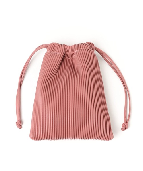 LAKOLE（ラコレ）の「プリーツ巾着2WAYバッグ / 177661（ショルダーバッグ・レディース・ブラック/シルバー/ライトグリーン/グレイッシュベージュ/オレンジ/ピンク/イエロー・FREE）」の10枚目の写真