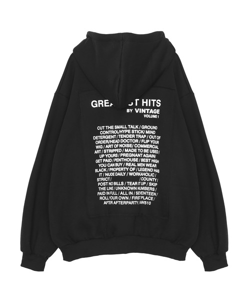 Figments（フィグメンツ）の「【裏起毛】GREATESTジップパーカー（パーカー・レディース・グレー/ブラック・FREE）」の8枚目の写真