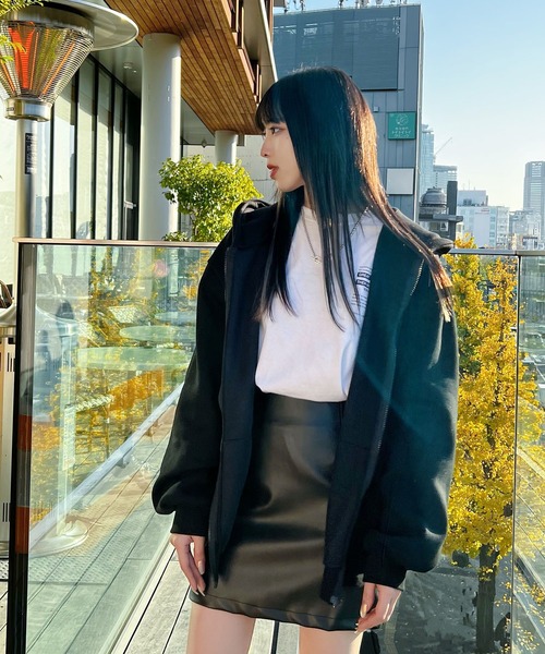 Figments（フィグメンツ）の「【裏起毛】GREATESTジップパーカー（パーカー・レディース・グレー/ブラック・FREE）」の15枚目の写真