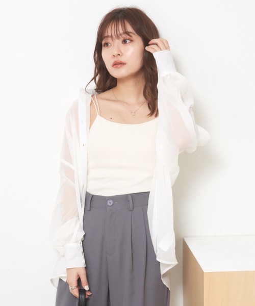 HANAY♡シアー ブラウス♡ホワイト♡美品♡yori♡Sono 楽天市場】「裏起毛追加」シャツ レディース ブラウス 白シャツ