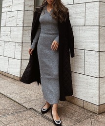 esutoreja | Vneck mermaid long dress(ワンピース)