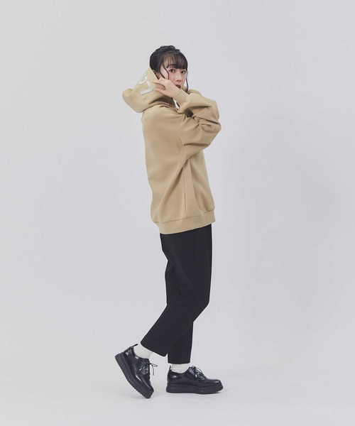 CAMP7(キャンプセブン)の「【CAMP7】フードエンボスパーカー(パーカー・レディース・ベージュ/オフホワイト/ブラック・M/L)」の7枚目の写真