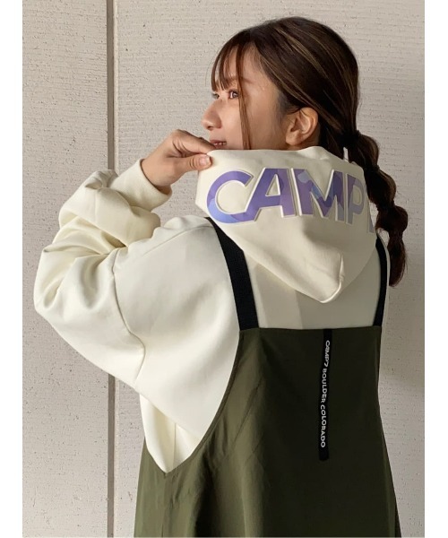 CAMP7(キャンプセブン)の「【CAMP7】フードエンボスパーカー(パーカー・レディース・ベージュ/オフホワイト/ブラック・M/L)」の17枚目の写真