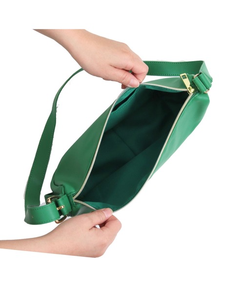 T・S・L（ティーエスエル）の「ハーフムーンショルダーバッグ（ショルダーバッグ・レディース・チャコールグレー/レモンイエロー/アイボリー/グリーン・FREE）」の16枚目の写真