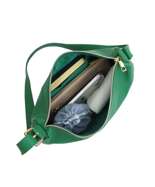 T・S・L（ティーエスエル）の「ハーフムーンショルダーバッグ（ショルダーバッグ・レディース・チャコールグレー/レモンイエロー/アイボリー/グリーン・FREE）」の17枚目の写真