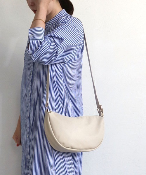 T・S・L（ティーエスエル）の「ハーフムーンショルダーバッグ（ショルダーバッグ・レディース・チャコールグレー/レモンイエロー/アイボリー/グリーン・FREE）」の6枚目の写真