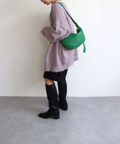 T・S・L（ティーエスエル）の「ハーフムーンショルダーバッグ（ショルダーバッグ・レディース・チャコールグレー/レモンイエロー/アイボリー/グリーン・FREE）」の9枚目の写真