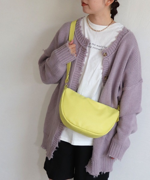 T・S・L（ティーエスエル）の「ハーフムーンショルダーバッグ（ショルダーバッグ・レディース・チャコールグレー/レモンイエロー/アイボリー/グリーン・FREE）」の12枚目の写真